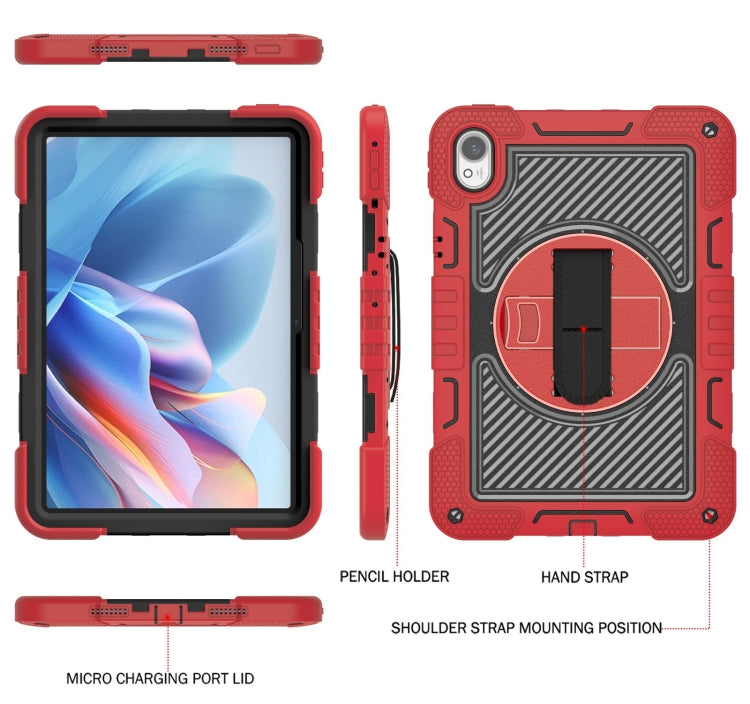 For Huawei MatePad 11.5 2023 360 Degree Rotation PC Contrast Silicone Tablet Case(Red + Black) - Huawei by PMC TechLife | Online Shopping South Africa | PMC TechLife | Buy Now Pay Later Mobicred