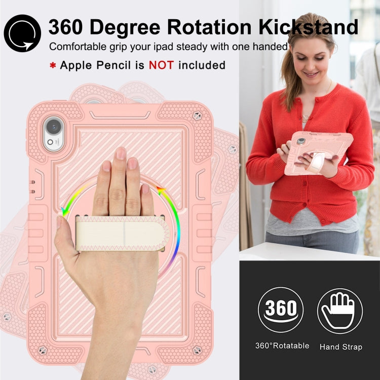 For Huawei MatePad 11.5 2023 360 Degree Rotation PC Contrast Silicone Tablet Case(Rose Gold) - Huawei by PMC TechLife | Online Shopping South Africa | PMC TechLife | Buy Now Pay Later Mobicred