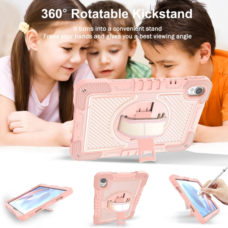 For Huawei MatePad 11.5 2023 360 Degree Rotation PC Contrast Silicone Tablet Case(Rose Gold) - Huawei by PMC TechLife | Online Shopping South Africa | PMC TechLife | Buy Now Pay Later Mobicred