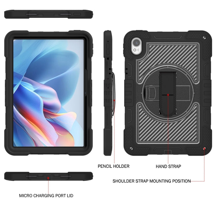 For Huawei MatePad 11.5 2023 360 Degree Rotation PC Contrast Silicone Tablet Case(Black) - Huawei by PMC TechLife | Online Shopping South Africa | PMC TechLife | Buy Now Pay Later Mobicred