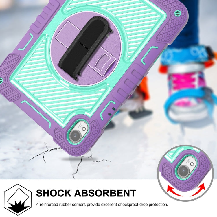 For Huawei MatePad 11.5 2023 360 Degree Rotation PC Contrast Silicone Tablet Case(Purple + Mint Green) - Huawei by PMC TechLife | Online Shopping South Africa | PMC TechLife | Buy Now Pay Later Mobicred