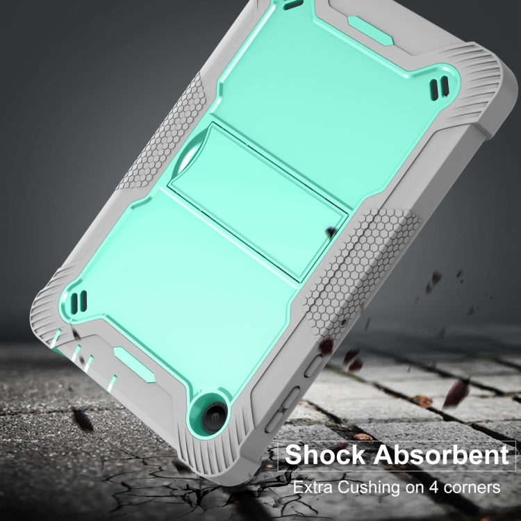 For TCL Tab 8 LE Shockproof Silicone Hybrid PC Tablet Case with Holder(Mint Green + Grey) - Others by PMC TechLife | Online Shopping South Africa | PMC TechLife | Buy Now Pay Later Mobicred