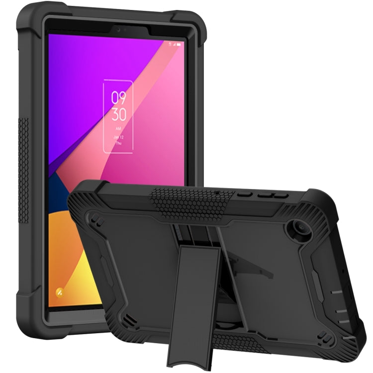For TCL Tab 8 LE Shockproof Silicone Hybrid PC Tablet Case with Holder(Black) - Others by PMC TechLife | Online Shopping South Africa | PMC TechLife | Buy Now Pay Later Mobicred