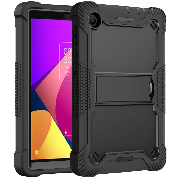 For TCL Tab 8 LE Shockproof Silicone Hybrid PC Tablet Case with Holder(Black) - Others by PMC TechLife | Online Shopping South Africa | PMC TechLife | Buy Now Pay Later Mobicred