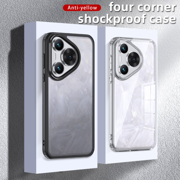 For Huawei Pura 70 Pro / 70 Pro+ Armor Clear TPU Hard PC Phone Case(Matte Black) - Huawei Cases by PMC TechLife | Online Shopping South Africa | PMC TechLife | Buy Now Pay Later Mobicred