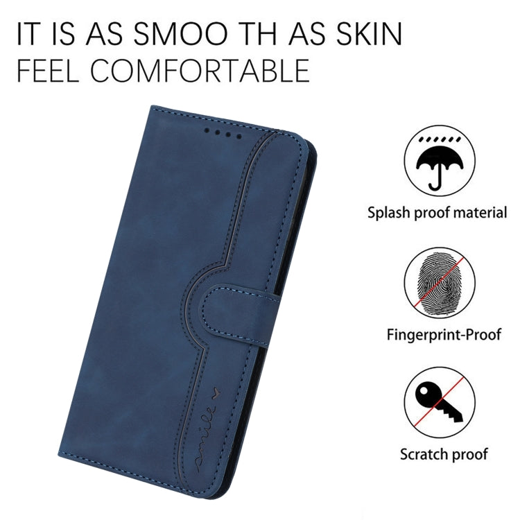 For Xiaomi Redmi Note 13 4G Heart Pattern Skin Feel Leather Phone Case(Royal Blue) - Note 13 Cases by PMC TechLife | Online Shopping South Africa | PMC TechLife | Buy Now Pay Later Mobicred