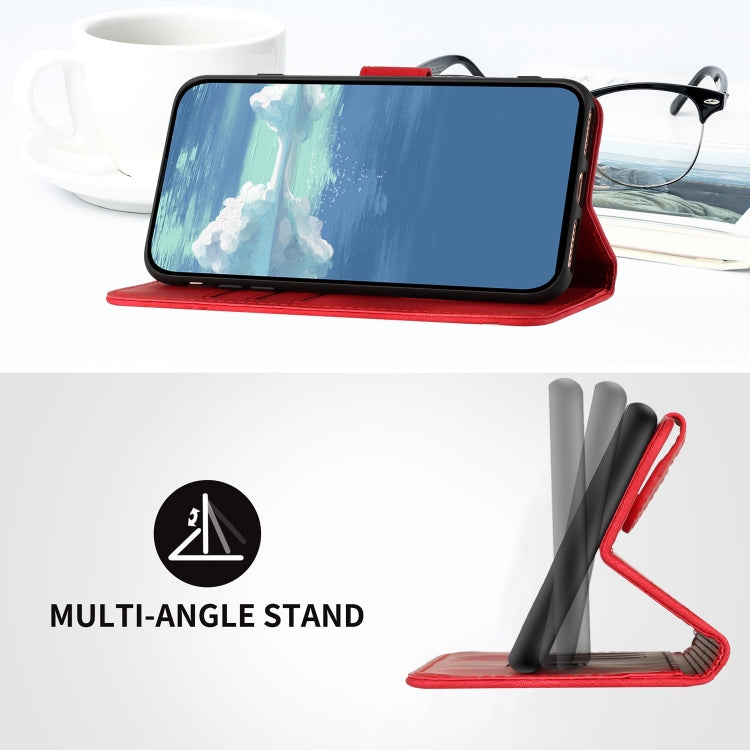 For Google Pixel 9 Line Pattern Skin Feel Leather Phone Case(Red) - Google Cases by PMC TechLife | Online Shopping South Africa | PMC TechLife | Buy Now Pay Later Mobicred