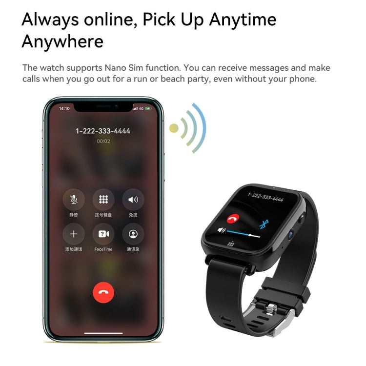 Z20 1.75 inch Screen 4G LTE Smart Watch Android 9 OS 4GB+128GB(Black) - Android Watch by PMC TechLife | Online Shopping South Africa | PMC TechLife | Buy Now Pay Later Mobicred