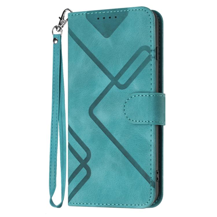 For iPhone 17 Air Line Pattern Skin Feel Leather Phone Case(Light Blue) - free shipping - PMc TechLife - Order now!