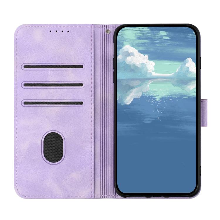 For iPhone 17 Pro Line Pattern Skin Feel Leather Phone Case(Light Purple) - free shipping - PMc TechLife - Order now!