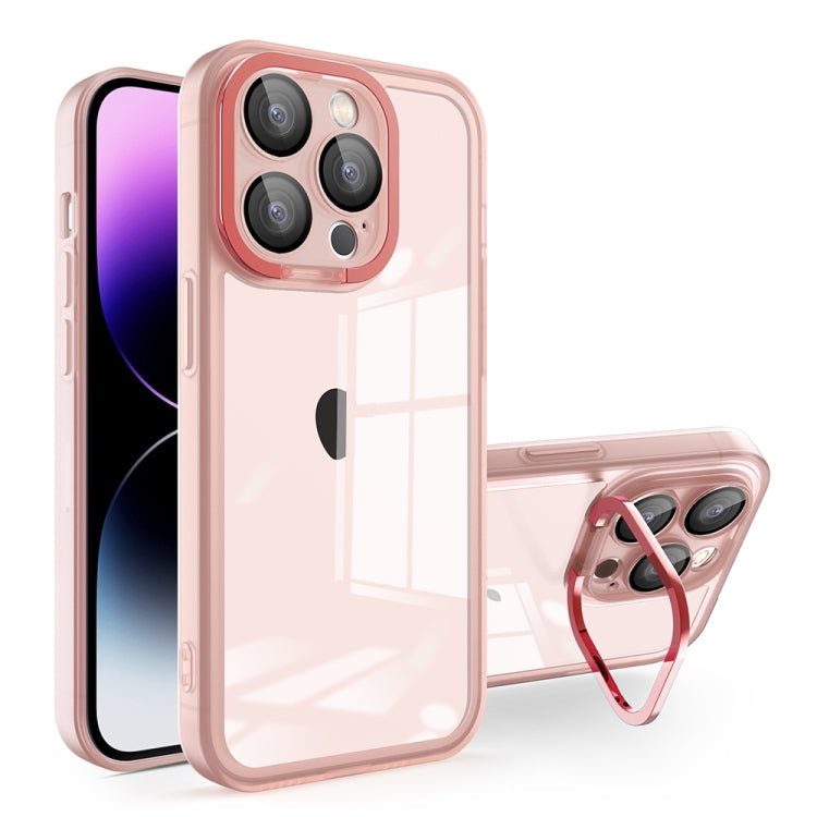 For iPhone 15 Pro Max Invisible Lens Bracket Matte Transparent MagSafe Phone Case(Pink) - free shipping - PMC TechLife - Order now!