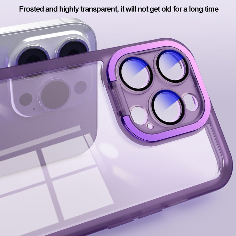 For iPhone 15 Pro Max Invisible Lens Bracket Matte Transparent MagSafe Phone Case(Royal Blue) - iPhone 15 Pro Max Cases by PMC TechLife | Online Shopping South Africa | PMC TechLife