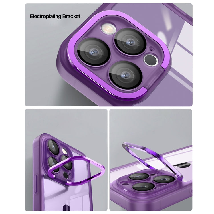 For iPhone 15 Pro Max Invisible Lens Bracket Matte Transparent MagSafe Phone Case(Royal Blue) - iPhone 15 Pro Max Cases by PMC TechLife | Online Shopping South Africa | PMC TechLife