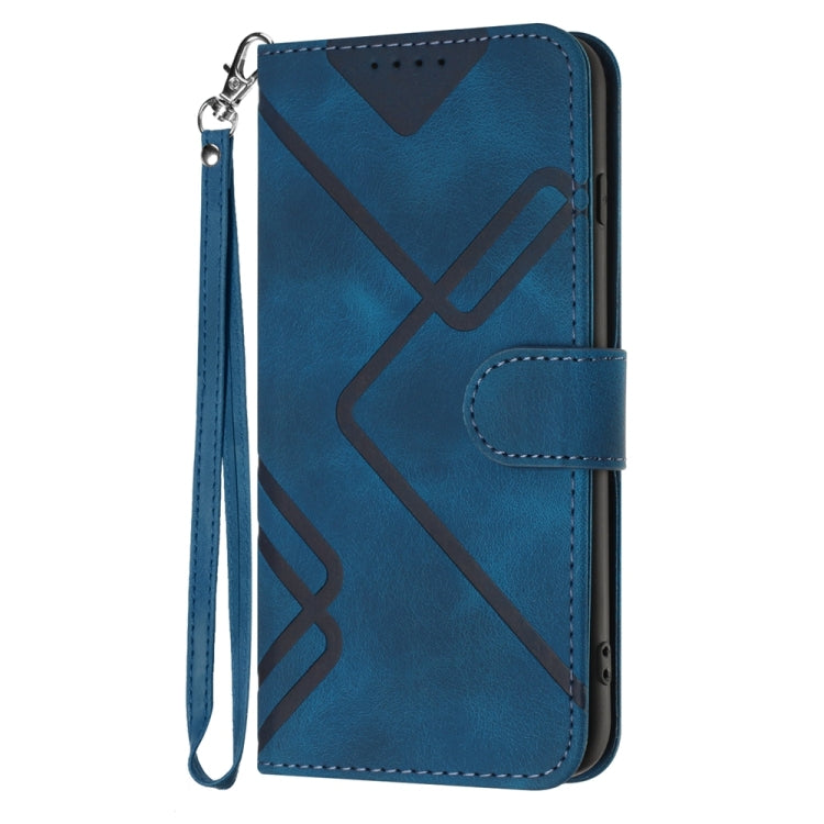 For Motorola Edge 5G 2024 Line Pattern Skin Feel Leather Phone Case(Royal Blue) - Motorola Cases by PMC Jewellery | Online Shopping South Africa | PMC Jewellery | Buy Now Pay Later Mobicred