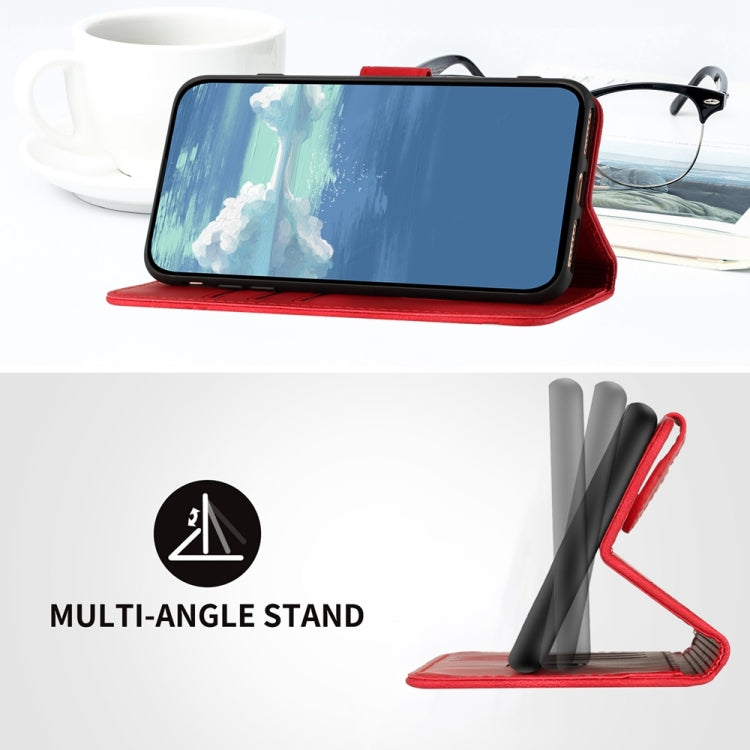 For Motorola Moto G Stylus 5G 2024 Line Pattern Skin Feel Leather Phone Case(Red) - Motorola Cases by PMC Jewellery | Online Shopping South Africa | PMC Jewellery | Buy Now Pay Later Mobicred