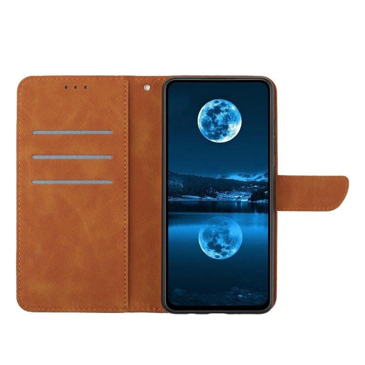 For Motorola Moto E13 4G Stitching Embossed Leather Phone Case(Brown) - free shipping - PMC TechLife - Order now!
