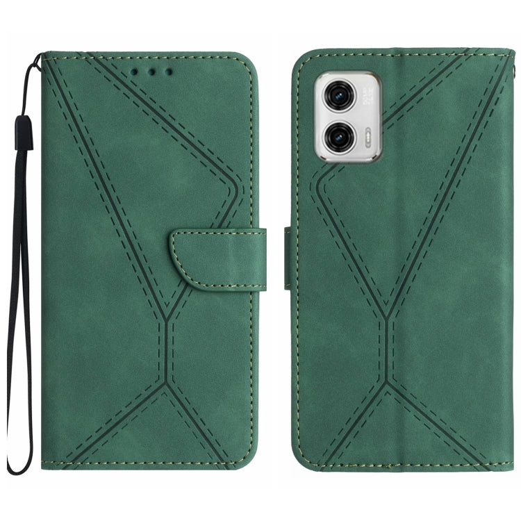 For Moto G53 5G / G23 / G13 4G Stitching Embossed Leather Phone Case(Green) - free shipping - PMC TechLife - Order now!