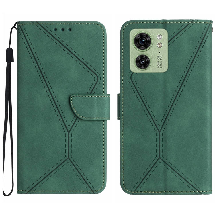 For Motorola Edge 40 Stitching Embossed Leather Phone Case(Green) - free shipping - PMC TechLife - Order now!