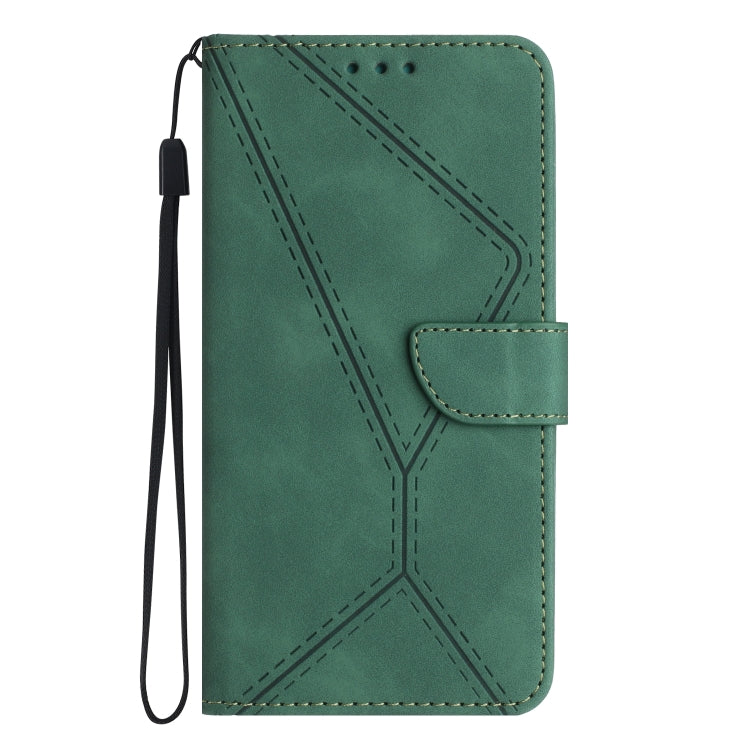 For Motorola Moto G04 / G24 Stitching Embossed Leather Phone Case(Green) - Motorola Cases by PMC TechLife | Online Shopping South Africa | PMC TechLife | Buy Now Pay Later Mobicred