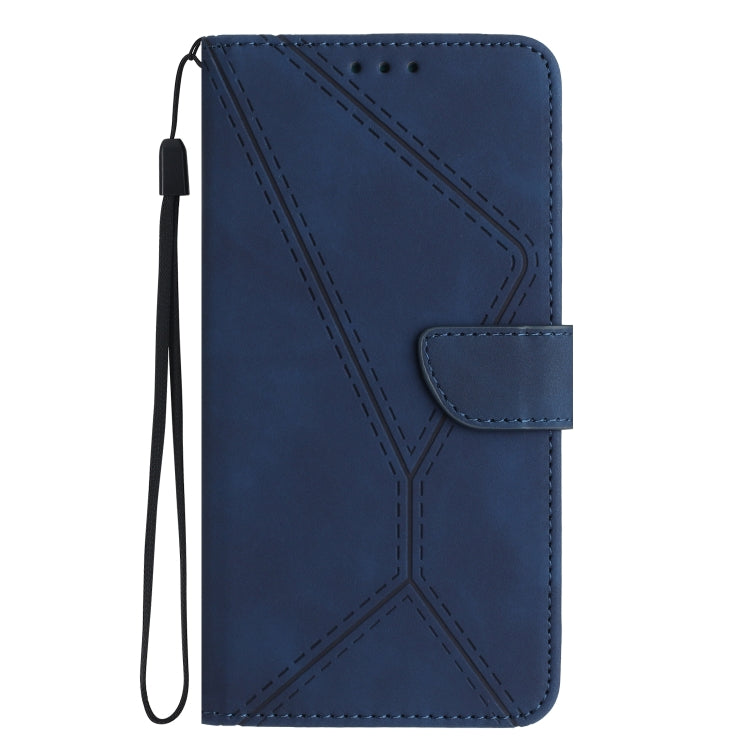 For Motorola Moto G Play 4G 2024 Stitching Embossed Leather Phone Case(Blue) - Motorola Cases by PMC TechLife | Online Shopping South Africa | PMC TechLife | Buy Now Pay Later Mobicred