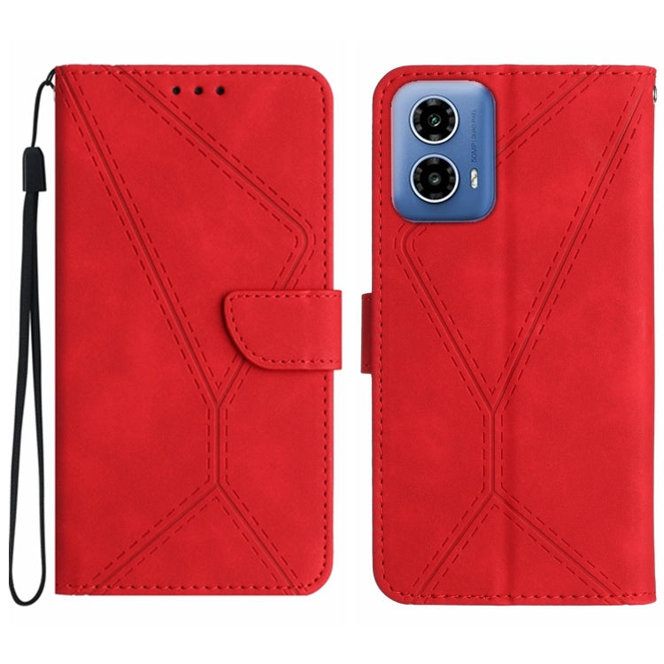 For Motorola Moto G85 5G Stitching Embossed Leather Phone Case(Red) - free shipping - PMC TechLife - Order now!