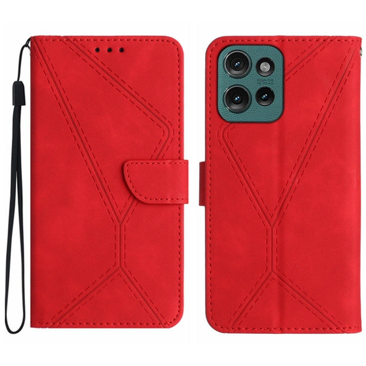 For Motorola Edge 50 5G Stitching Embossed Leather Phone Case(Red) - free shipping - PMC TechLife - Order now!