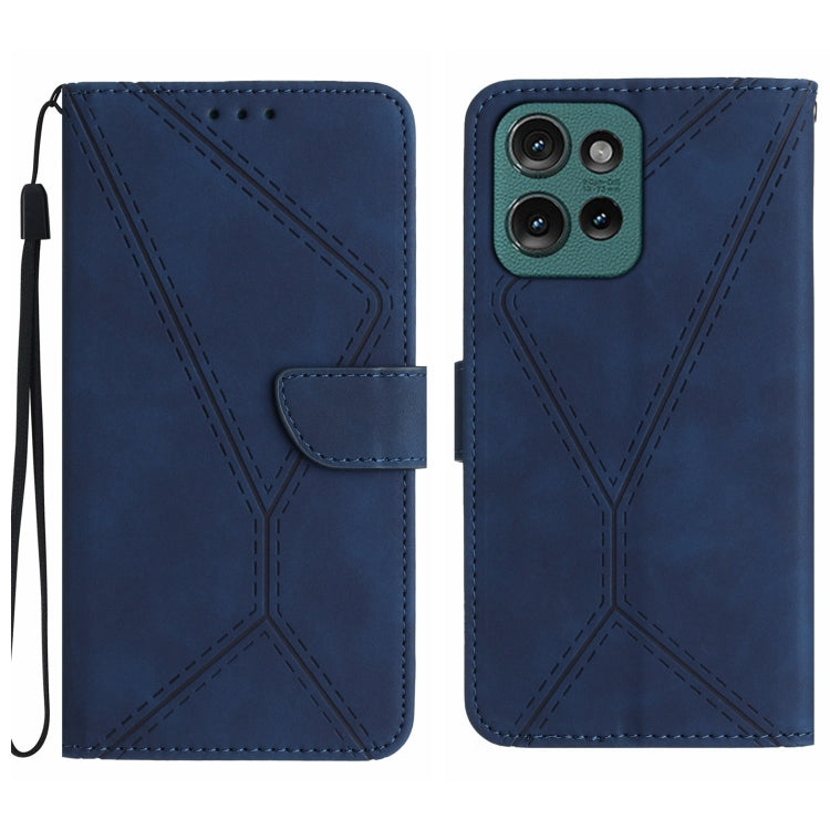 For Motorola Edge 50 Neo Stitching Embossed Leather Phone Case(Blue) - free shipping - PMC TechLife - Order now!