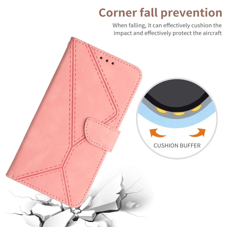 For Motorola Moto G35 5G Stitching Embossed Leather Phone Case(Pink) - free shipping - PMC TechLife - Order now!