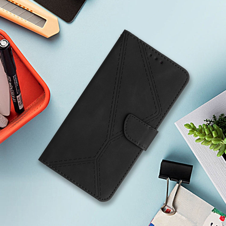 For Motorola Moto G55 5G Stitching Embossed Leather Phone Case(Black) - free shipping - PMC TechLife - Order now!