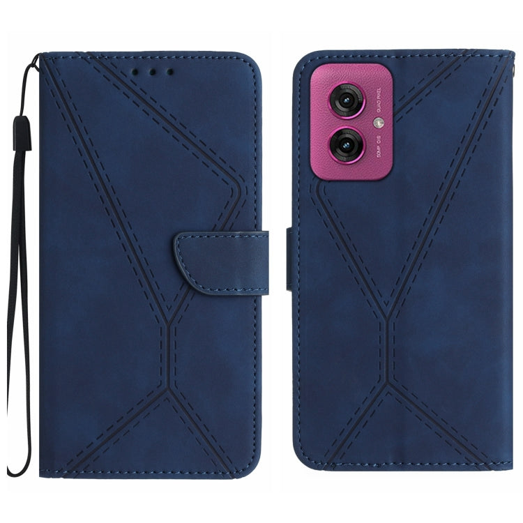For Motorola Moto G55 5G Stitching Embossed Leather Phone Case(Blue) - free shipping - PMC TechLife - Order now!