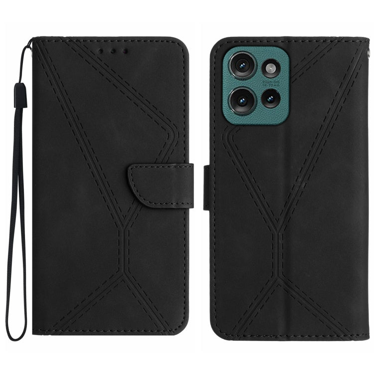For Motorola Moto G15 Stitching Embossed Leather Phone Case(Black) - free shipping - PMC TechLife - Order now!