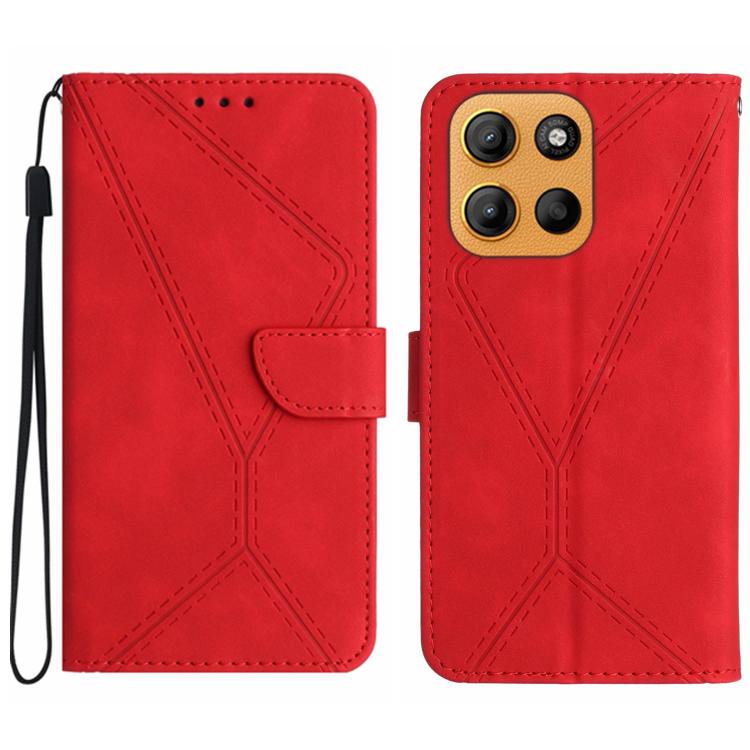 For Motorola Moto G Stylus 5G 2025 Stitching Embossed Leather Phone Case(Red) - free shipping - PMC TechLife - Order now!
