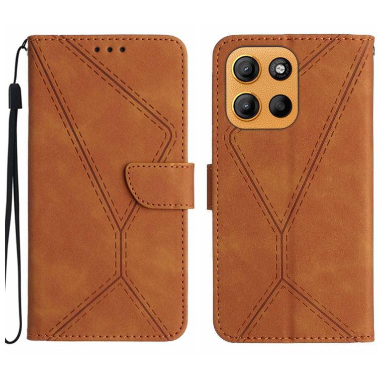 For Motorola Moto G Stylus 5G 2025 Stitching Embossed Leather Phone Case(Brown) - free shipping - PMC TechLife - Order now!