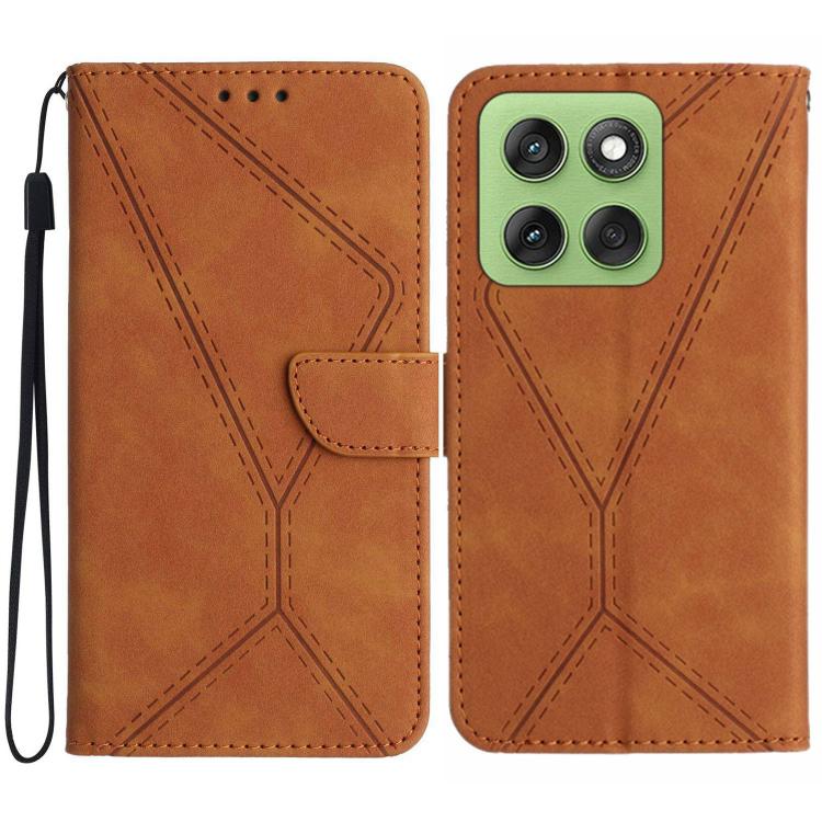 For Motorola Edge 60 5G Stitching Embossed Leather Phone Case(Brown) - free shipping - PMC TechLife - Order now!
