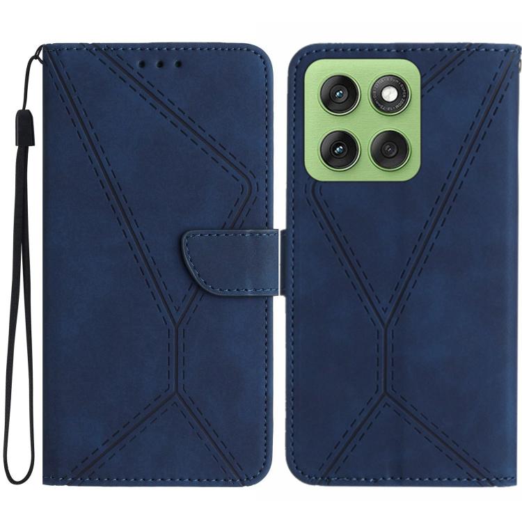 For Motorola Edge 60 5G Stitching Embossed Leather Phone Case(Blue) - free shipping - PMC TechLife - Order now!