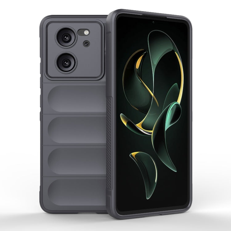 For Xiaomi Redmi K60 Ultra Magic Shield TPU + Flannel Phone Case(Dark Grey) - Redmi K60 Ultra Cases by PMC TechLife | Online Shopping South Africa | PMC TechLife | Buy Now Pay Later Mobicred