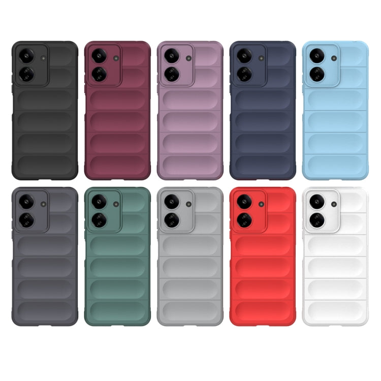 For Xiaomi Redmi 13C 4G Global Magic Shield TPU + Flannel Phone Case(Black) - 13C Cases by PMC TechLife | Online Shopping South Africa | PMC TechLife | Buy Now Pay Later Mobicred