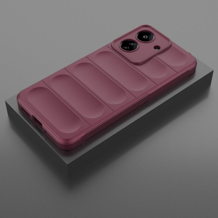 For Xiaomi Redmi 13C 4G Global Magic Shield TPU + Flannel Phone Case(Wine Red) - free shipping - PMC TechLife - Order now!