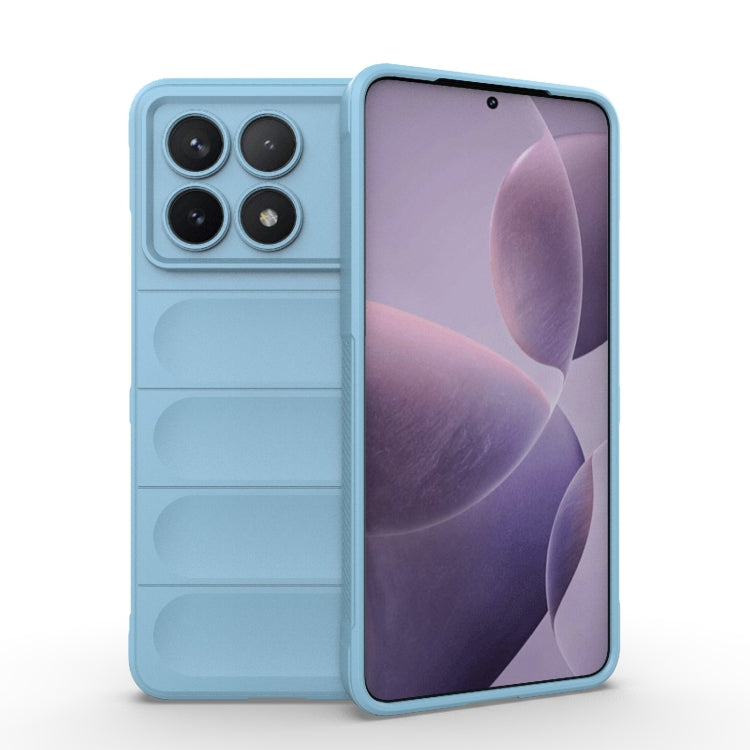 For Xiaomi Redmi K70 / K70 Pro 5G Magic Shield TPU + Flannel Phone Case(Light Blue) - K70 Pro Cases by PMC TechLife | Online Shopping South Africa | PMC TechLife | Buy Now Pay Later Mobicred