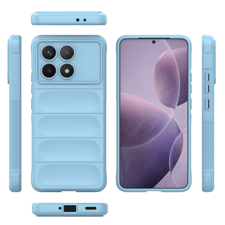 For Xiaomi Redmi K70 / K70 Pro 5G Magic Shield TPU + Flannel Phone Case(Light Blue) - K70 Pro Cases by PMC TechLife | Online Shopping South Africa | PMC TechLife | Buy Now Pay Later Mobicred