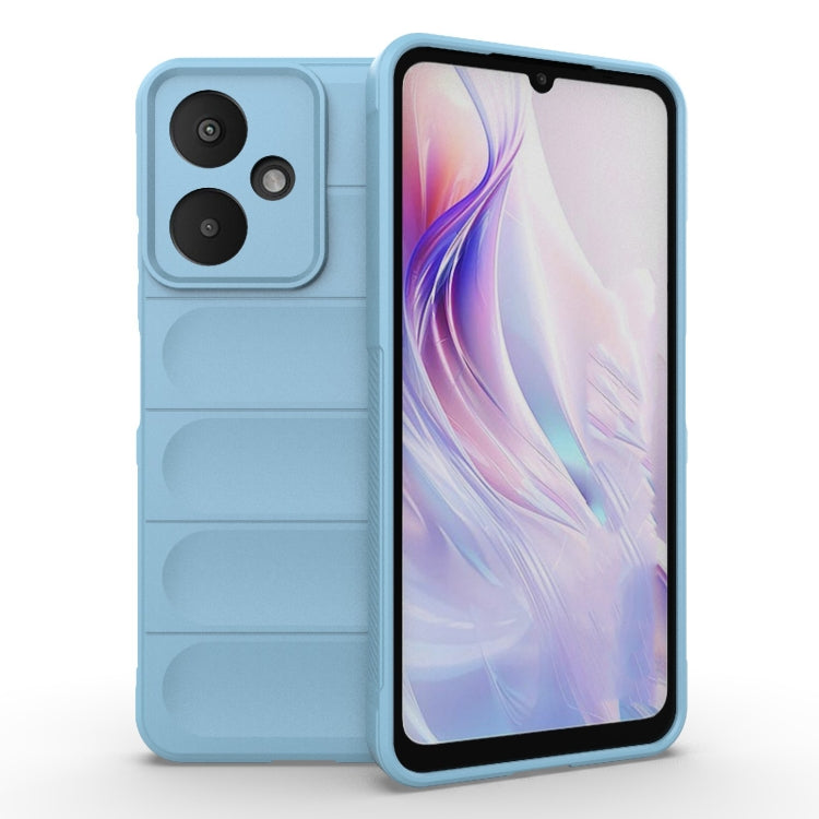 For Xiaomi Redmi 13C 5G Magic Shield TPU + Flannel Phone Case(Light Blue) - 13C Cases by PMC TechLife | Online Shopping South Africa | PMC TechLife | Buy Now Pay Later Mobicred