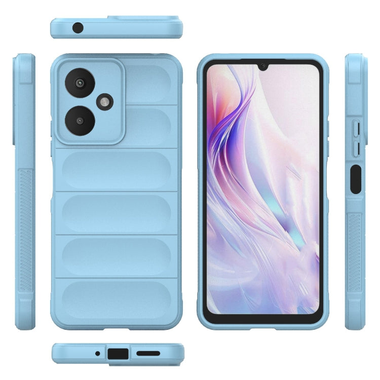 For Xiaomi Redmi 13C 5G Magic Shield TPU + Flannel Phone Case(Light Blue) - 13C Cases by PMC TechLife | Online Shopping South Africa | PMC TechLife | Buy Now Pay Later Mobicred