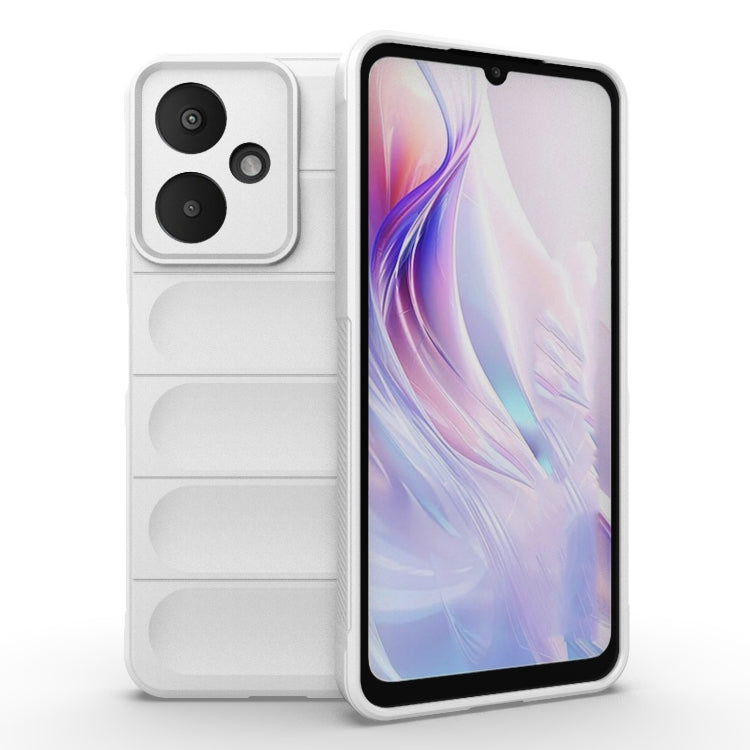 For Xiaomi Redmi 13C 5G Magic Shield TPU + Flannel Phone Case(White) - 13C Cases by PMC TechLife | Online Shopping South Africa | PMC TechLife | Buy Now Pay Later Mobicred