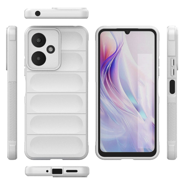 For Xiaomi Redmi 13C 5G Magic Shield TPU + Flannel Phone Case(White) - 13C Cases by PMC TechLife | Online Shopping South Africa | PMC TechLife | Buy Now Pay Later Mobicred