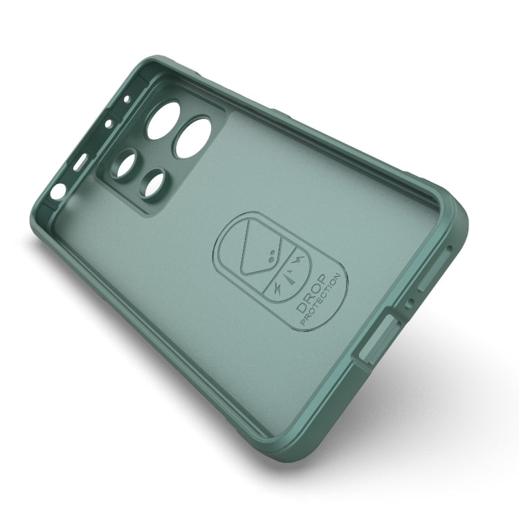 For Xiaomi Redmi Note 13 4G Global Magic Shield TPU + Flannel Phone Case(Dark Grey) - Note 13 Cases by PMC TechLife | Online Shopping South Africa | PMC TechLife | Buy Now Pay Later Mobicred