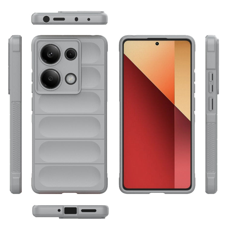 For Xiaomi Redmi Note 13 Pro 4G Global Magic Shield TPU + Flannel Phone Case(Grey) - Note 13 Pro Cases by PMC TechLife | Online Shopping South Africa | PMC TechLife | Buy Now Pay Later Mobicred