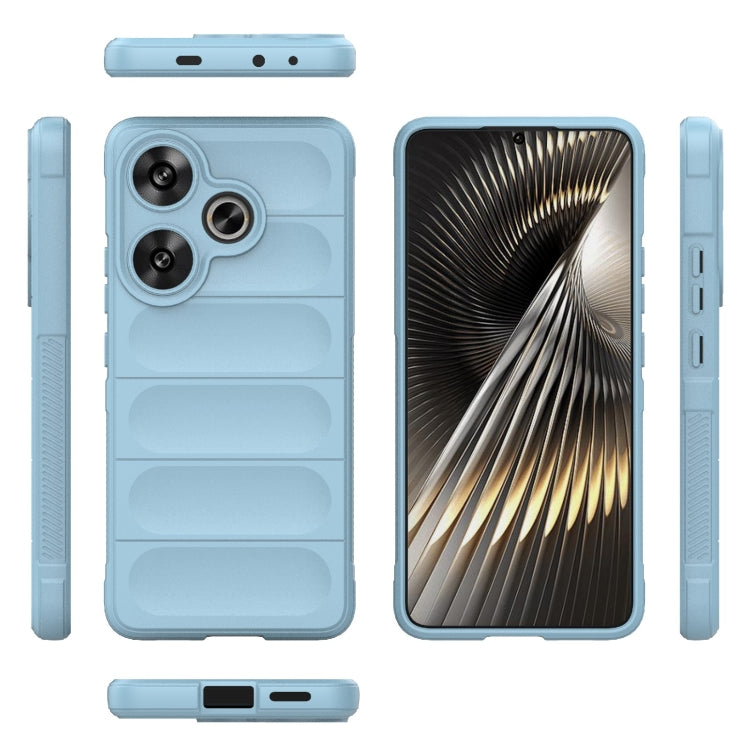 For Xiaomi Redmi Turbo 3 5G Magic Shield TPU + Flannel Phone Case(Light Blue) - Xiaomi Cases by PMC TechLife | Online Shopping South Africa | PMC TechLife | Buy Now Pay Later Mobicred