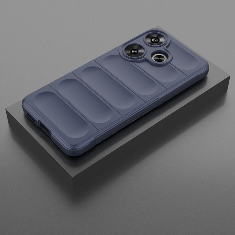 For Xiaomi Redmi Turbo 3 5G Magic Shield TPU + Flannel Phone Case(Dark Blue) - Xiaomi Cases by PMC TechLife | Online Shopping South Africa | PMC TechLife | Buy Now Pay Later Mobicred