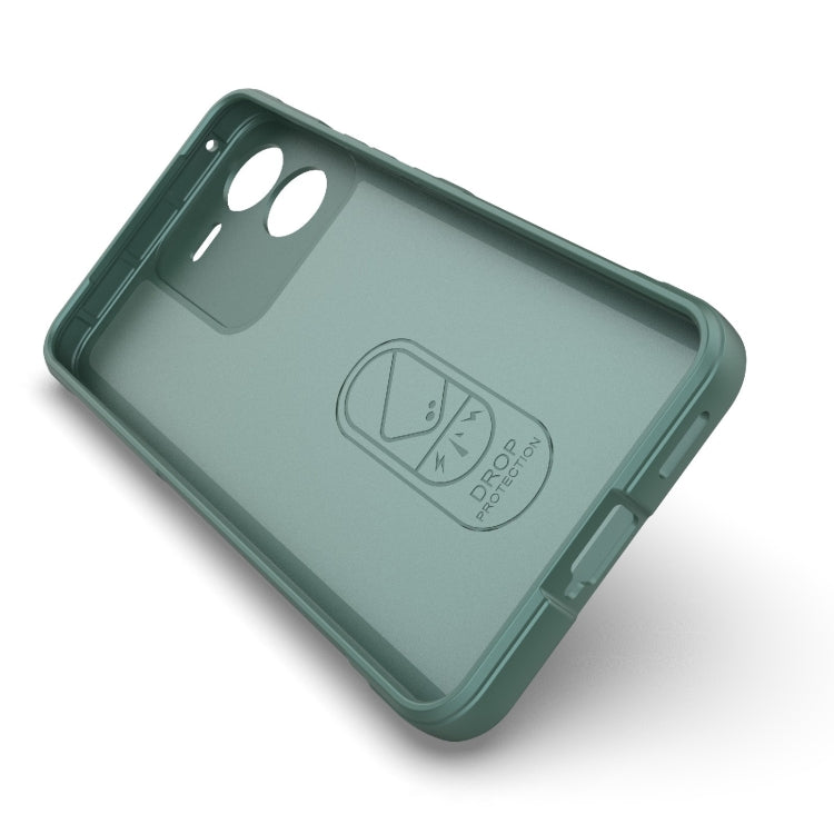 For vivo iQOO Z9 5G Magic Shield TPU + Flannel Phone Case(Dark Green) - vivo Cases by PMC TechLife | Online Shopping South Africa | PMC TechLife