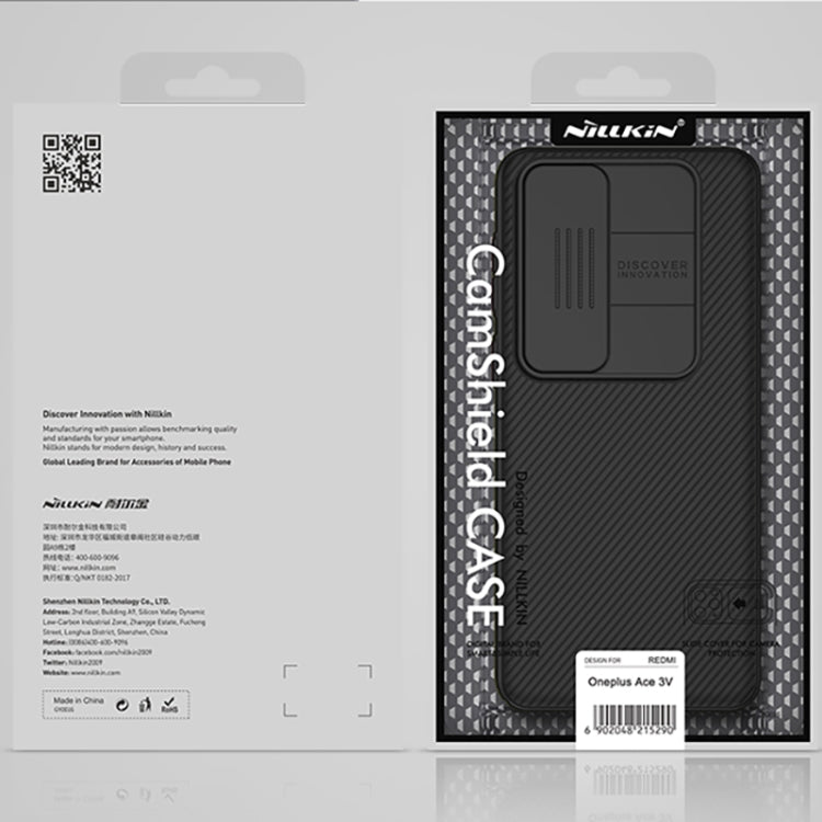 For OnePlus Ace 3V NILLKIN Black Mirror Series Camshield PC Phone Case(Black) - OnePlus Cases by NILLKIN | Online Shopping South Africa | PMC TechLife